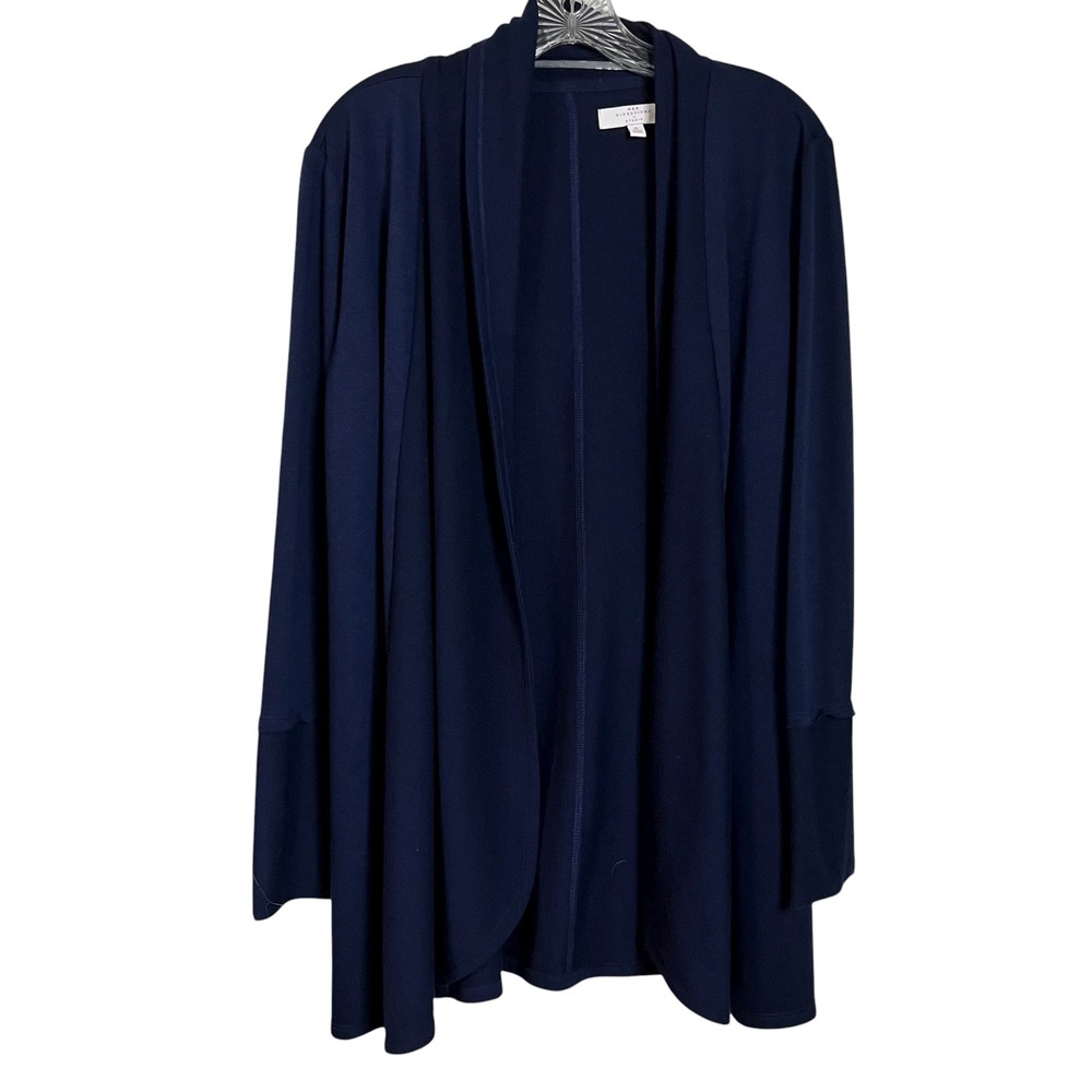 New Directions Studio Navy‎ Blue Open Front Cardigan Sweater Jacket Small (3074)